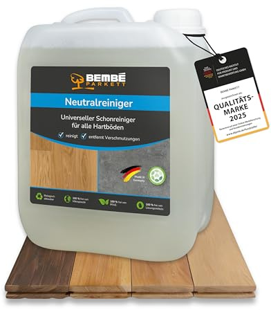Bembé Neutralreiniger I 5 Liter I Universeller Bodenreiniger für alle Hartböden I pH neutraler Schonreiniger I Streifenfrei ohne Nachreiben I biologisch abbaubar & frei von Mikroplastik