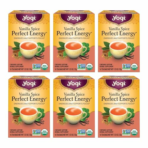 Yogi Perfect Energy Herbal Tea Vanilla Spice - 16 Tea Bags