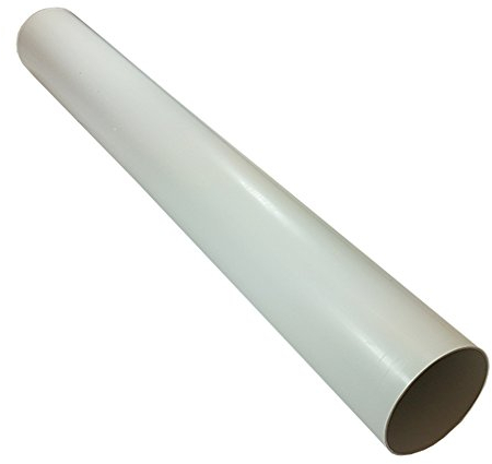 Kair Plastic Ducting Pipe 125mm - 5 inch / 1 Metre Long Length - Rigid Straight Duct Channel