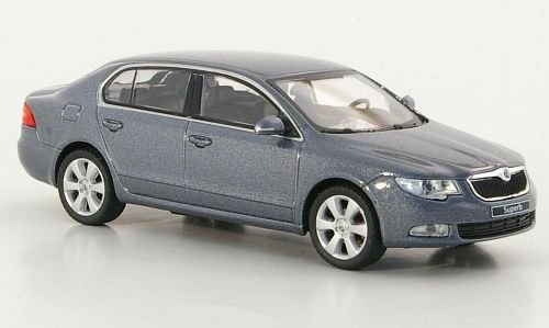 Skoda Superb II, met.-grau, Modellauto, Fertigmodell, Abrex 1:43