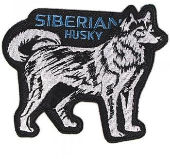 Aufnäher - Siberian Husky - 04519 - Gr. ca. 11 x 9 cm - Patches Stick Applikation