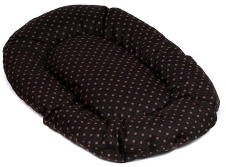 adena Hundekissen oval 50 x 30 cm - Tupfen braun