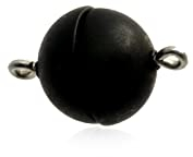 Creative-Beads Magnetverschluss für Ketten und Schmuck 12mm rund schwarz matt Made in DE starker Magnet