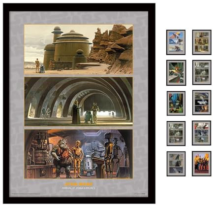 Pyramid International FP11361P-PL Star Wars (Arrival at Jabba's Palace) gerahmter Druck, 250 GSM Paperwrap MDF, Mehrfarbig, 44 x 33 x 4 cm