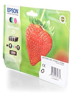 Epson Original C13T29864010 / 29, für Expression Home XP-440 Series 4X Premium Drucker-Patrone, Schwarz, Cyan, Magenta, Gelb, 1x 5,3 & 3X 3,2 ml