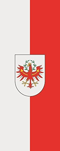 U24 Fahne Flagge Tirol im Hochformat Premiumqualität 80 x 200 cm
