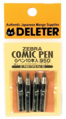 DELETER Comic Pen Nib G-pen 10pc