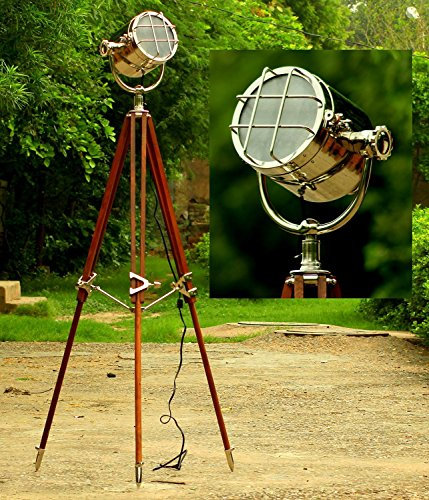 Nautical Studio Searchlight Photography Tripod Floor Lamp Brown Tripod Lighting Spotlight