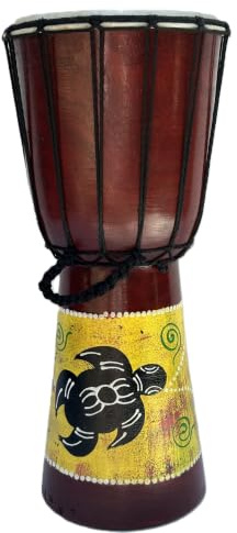 40cm Djembe Trommel Bongo Schildkröte für Kinder/Anfänger Holzbongo Fair Trade