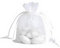 JZK 50x 9x12cm Bianco Piccola Sacchetti Coulisse Organza portaconfetti porta confetti regalo riso Matrimonio portariso sacchettini bomboniere per nozze Compleanno Battesimo, sacchetto per gioielli