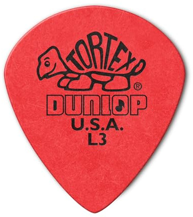 Jim Dunlop 472RL3 Guitar Picks, 0.50 mm, Red