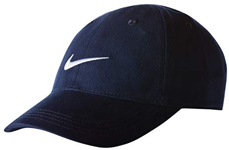 Nike Just Do It Sport hat verstellbare Sun Cap 4-7 (Obsidian Navy Blau mit weißem Swoosh)