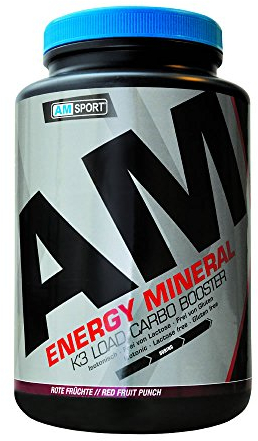 AMSPORT® Energy Mineral I 1700g Kohlenhydratpulver für 17L isotonisches Getränk I mineralstoffreich & glutenfrei I Getränkepulver mit Rote Früchte-Geschmack