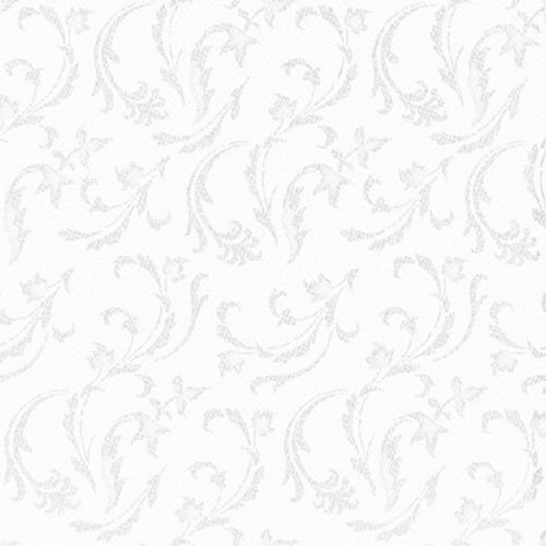 50 Servietten ROYAL Collection 1/4-Falz 40 cm x 40 cm weiss Damascato 84994 Papstar Dekorservietten