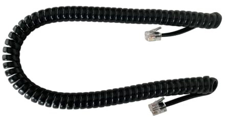 The VoIP Lounge Replacement 9 Ft Black Handset Curly Cord for AT&T/Lucent/Avaya Merlin Business Phone