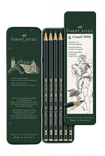 Bleistift Faber Castell 9000 Bliktui A 6 Stücke