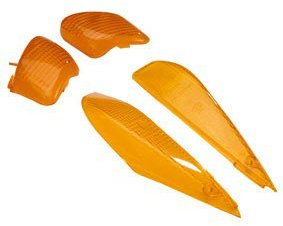 TEKNIX Glassteine Blinker MBK Booster NG -1998 orange (X4)