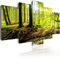 B&D XXL Acrylglasbild Waldlandschaft 200x100 cm 5 Teilig Wandbild auf Acryl Glasbilder Kunstdruck Moderne Acrylglas Platte Wanddekoration Geschenke Heimdekoration Glasbild Wald Natur Bäume