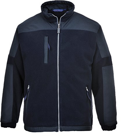 Portwest S665 Nordsee Fleecejacke Winter Taschen mit Reißverschluss Langarm | Marine, XL, EN 14058 Klasse 2, 100% Polyester Oxford, Elastische Bündchen, Einer Handytasche, Stehkragen, Strapazierfähig
