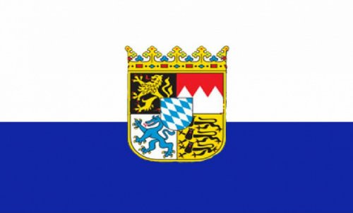AZ FLAG Flagge Bayern 150x90 cm Fahne Bayern Polyester 100D 2 Ösen | Für innen und außen dekorative Flagge doppelte Nähte und verstärkte Kanten mit Metallösen 100D Polyester