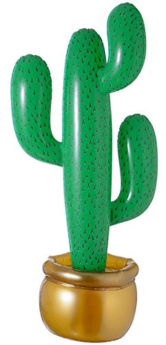 Spassprofi Aufblasbarer Kaktus 90cm Sommer Sonne Urlaub Deko Party Partydekoration
