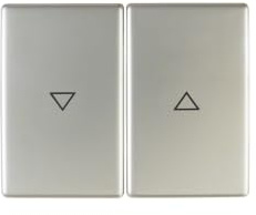 Tecla doble persiana K1,K5 acero