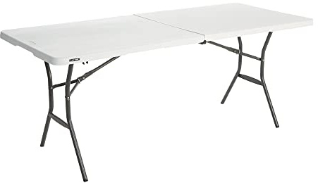 Lifetime Kunststoff Klapptisch & Campingtisch | 182x76x74 cm | Gartentisch & Falttisch Weiß