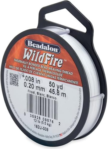Beadalon Clear Wildfire Stringing Wire .008 (.20 mm) Diameter 50 Yds/Pkg 162-U008