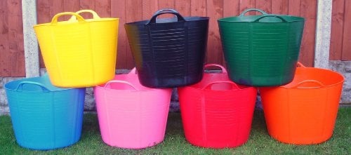 KetoPlastics® Pack Of 3-40 Litre Garden Trug/Flexi Tub/Gorilla Bucket (Made In U.K)