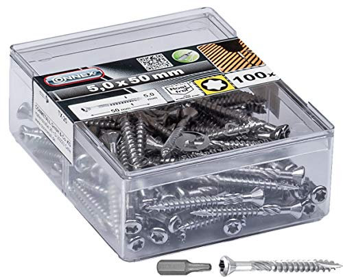 Express DK3230002 Vis pour terrasse TX 5,0 x 50 en Acier Inox C1
