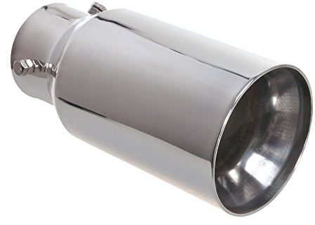Auspuffblende Endrohr 1 x 90 mm rund Edelstahl