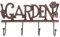 Esschert Design Haken Garden 4er, Gusseisen, braun, 30 x 5,5 x 17,6 cm