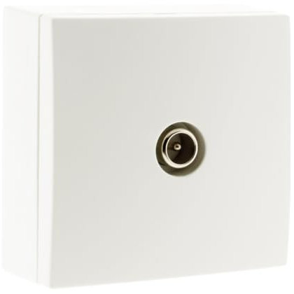 Bel'Vue Prise TV Ø9,52 saillie Blanc