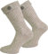 Socken kurz oder Lang für Trachten Lederhose Farben frei wählbar Farbe Naturmelange mit Edelweiß-Anstecker Größe 47/50