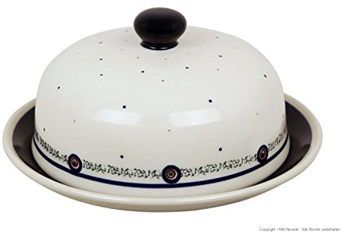 Original Bunzlauer Käseglocke M/Butterglocke für Rollbutter - Ø = 19,5 cm, Dekor 114