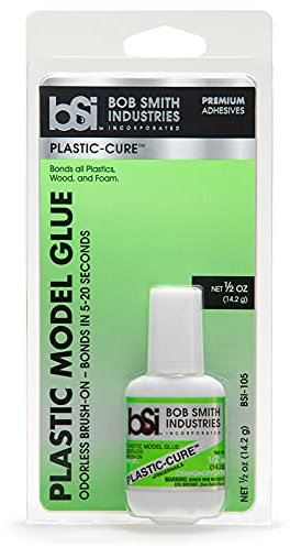 BSI Plastic-Cure Brush On Gap Filling Super Glue (1/3oz) BSI-105