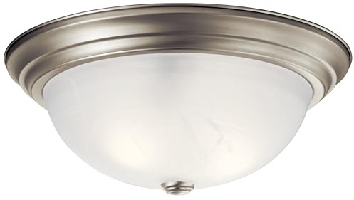Kichler 3-Light Flush Mount Light, Brushed Nickel