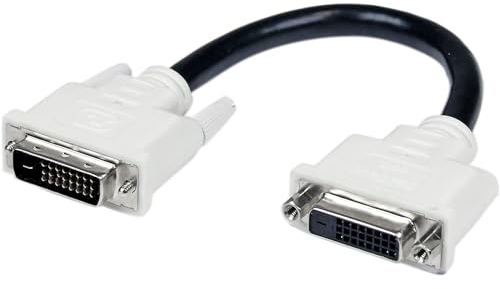StarTech.com 6in DVI-D Dual Link Digital Port Saver Extension Cable M/F - DVI-D Male to Female Extension Cable - 6 inch - 2560x1600 (DVIDEXTAA6IN)