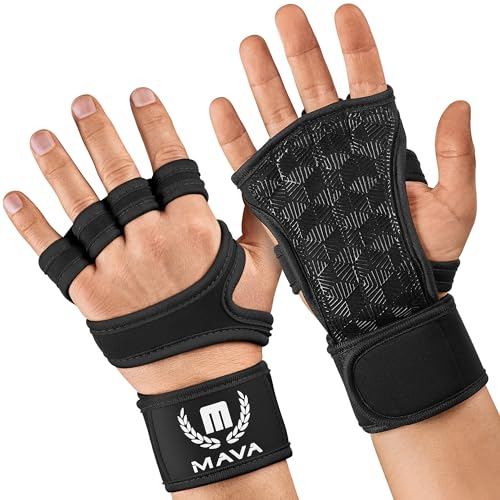 Gants de Musculation Mava avec Support Poignet - Gants de Fitness et de Gym pour Hommes & Femmes - Idéal pour Cross Training, Tractions, Calisthénie