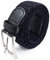 Glamexx24 Unisex Elastischer Stoffgürtel Geflochtener Stretchgürtel Dehnbarer Gürtel für Damen und Herren, Schwarz-blau, 120cm