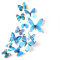 Oblique Unique Deko Schmetterlinge 12er Set - wunderschöne farbenfrohe Dekoration - Wandtattoo (Blau)