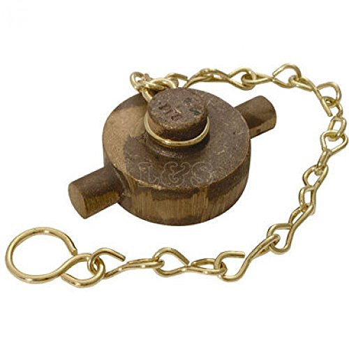 Brass Lugged 2 BSP Female Thread Blanking Cap with securing Chain