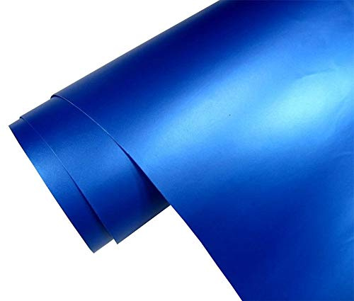 Neoxxim 7€/m² Auto Folie matt - blau metallic matt 200 x 150 cm Klebefolie Lackfolie Autofolie