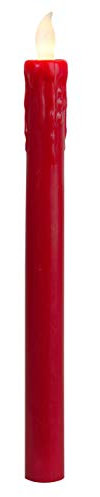 LED Kerzen | LED Stabkerzen Rot | LED Kerzen flackernde Flamme | Kerzen Deko | Stabkerzen | Kerzen Set 2er | Deko Kerzen | Stabkerzen LED