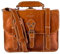 Alpenleder 4-in-1 Tasche BROOKS | Echtes Büffel-Leder | Aktentasche Rucksack Schultertasche Fahrradtasche in einem, 41 cm x 32 cm x 18 cm, Cognac (braun)