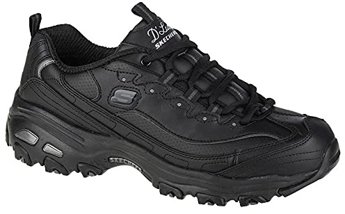 Skechers D'Lites Fresh Start Schnür-Sneaker für Damen mit Memoryschaum modischer Schuh Schwarz/Weiß EU