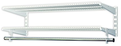 Element System Regalset Garderobenlösung LUCKY 2, Wandregal, Regal für Garderobe, Kleiderschrank oder Flur in weiß