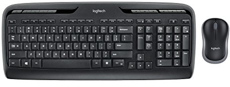 Logitech MK330 Kabelloses Tastatur-Maus-Set, 2.4 GHz Verbindung via Unifying USB-Empfänger, 4 programmierbare G-Tasten, 12-24-Monate Batterielaufzeit, PC/Laptop, Französisches AZERTY-Layout - Schwarz