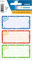 HERMA 5562 Buchetiketten zum Beschriften Schoolydoo, 9 Stück, 76 x 35 mm, selbstklebend, liniert, Buchaufkleber für Schule Kinder Mädchen Jungen, blanko Heftetiketten Aufkleber, bunt