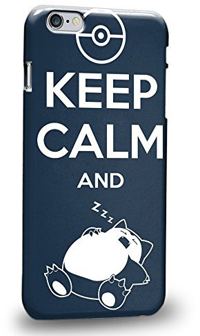 Case88 Premium Designs Pokemon Keep Clam and Sleep Snorlax Hülle / Schutzhülle für Apple iPhone 6 Plus 5.5 (nicht 4.7 Version !)